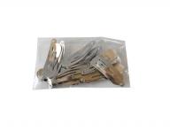 Sponka do vlas "pukaka" Detail stbrn - 50 mm, 20ks