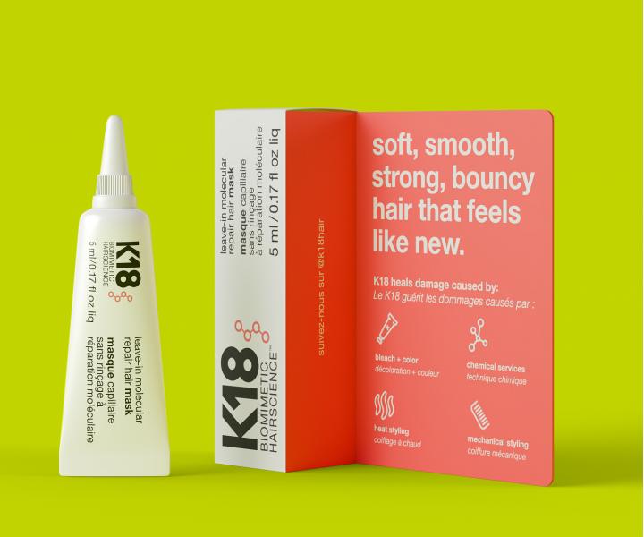 Čisticí šampon pro každodenní použití K18 - 250 ml + bezoplachová maska 5 ml zdarma