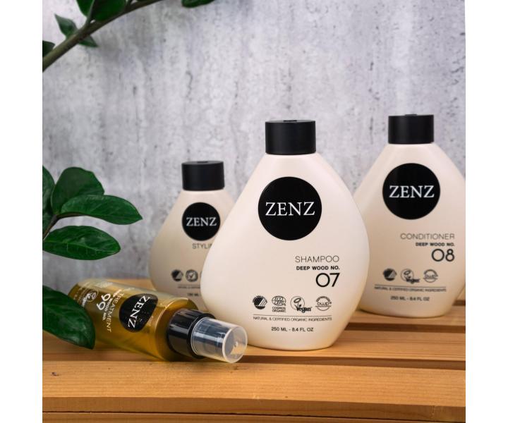 Hydratační kondicionér pro suché vlasy a kudrnaté vlasy Zenz Deep Wood No. 08 - 250 ml
