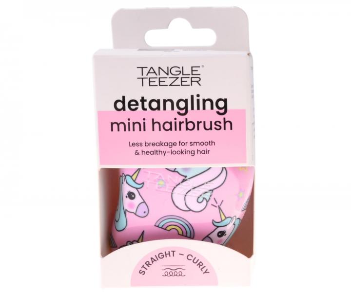 Kartáč na rozčesávání vlasů Tangle Teezer Original Mini Unicorn Magic - fialový s jednorožci