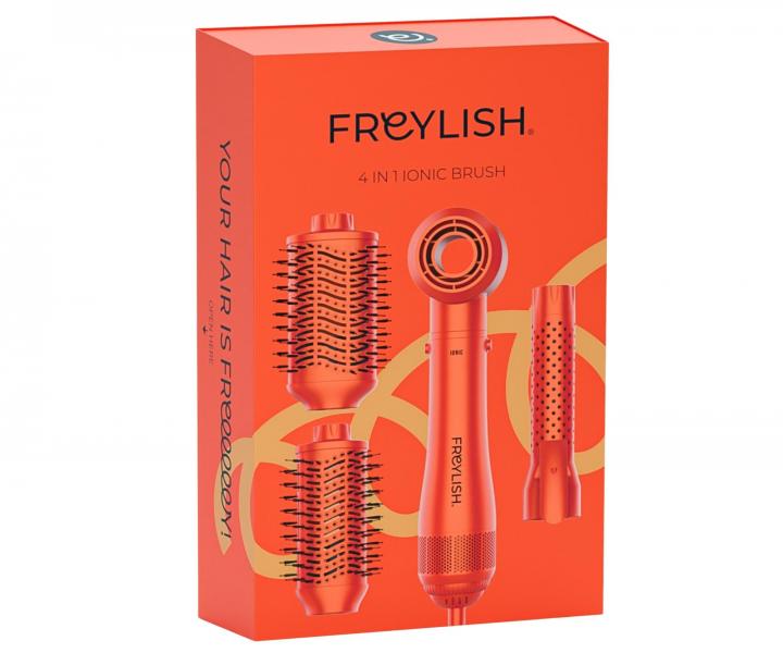 Multifunkční horkovzdušný ionizační kartáč na vlasy Freylish 4v1 Ionic Brush - 1200 W, oranžový