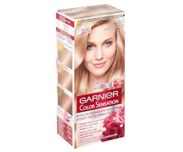 Permanentní barva Garnier Color Sensation 9.02 velmi světlá roseblond