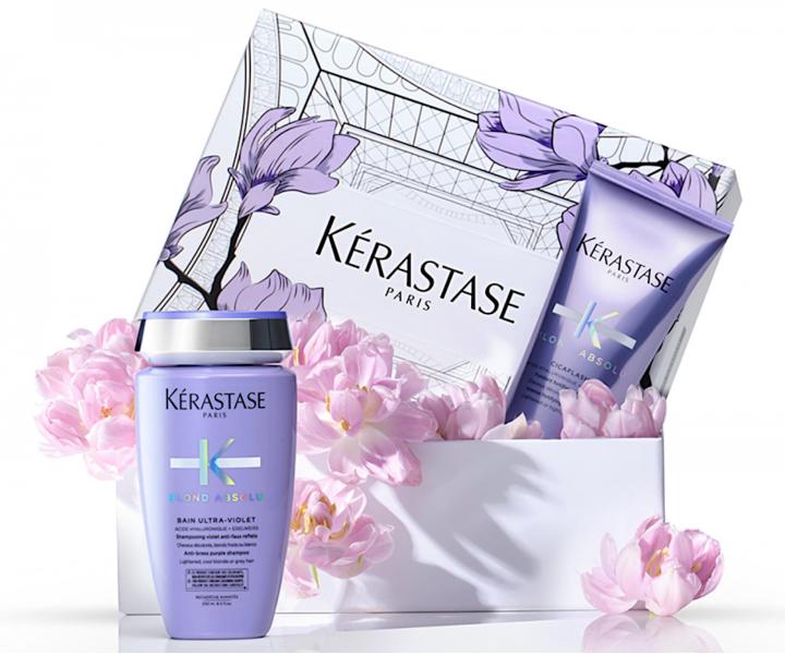 Dárková sada pro neutralizaci a rozjasnění blond vlasů Kérastase Blond Absolu Spring Box