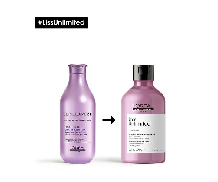 Uhlazující šampon pro nepoddajné vlasy Loréal Professionnel Serie Expert Liss Unlimited - 300 ml