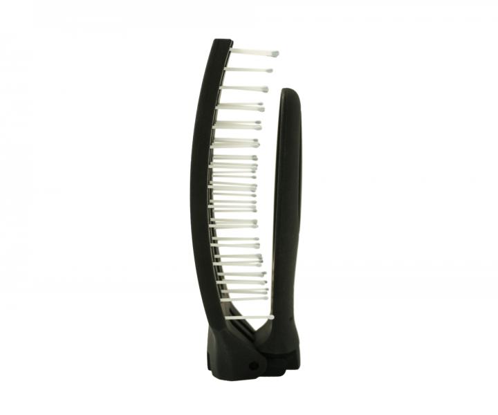 Kartáč s nylonovými štětinami Olivia Garden Fingerbrush On the Go Detangle&Style - černý