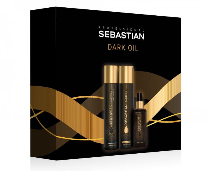 Dárková sada pro hladké a lesklé vlasy Sebastian Professional Dark Oil