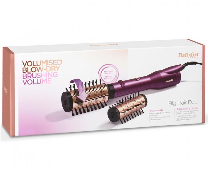 Horkovzdušný rotační kartáč BaByliss Volumised Blow - Dry AS950E - 650 W, fialový