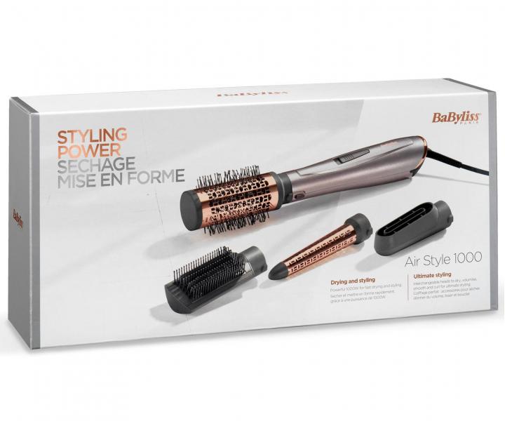 Horkovzdušná kulma BaByliss AS136E Air Style - 1000 W, šedo-fialová