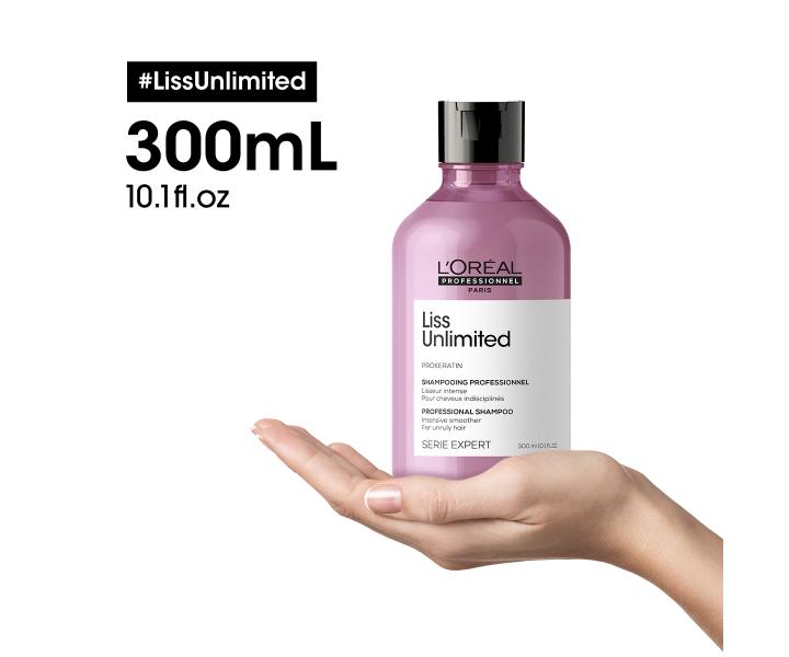 Uhlazující šampon pro nepoddajné vlasy Loréal Professionnel Serie Expert Liss Unlimited - 300 ml