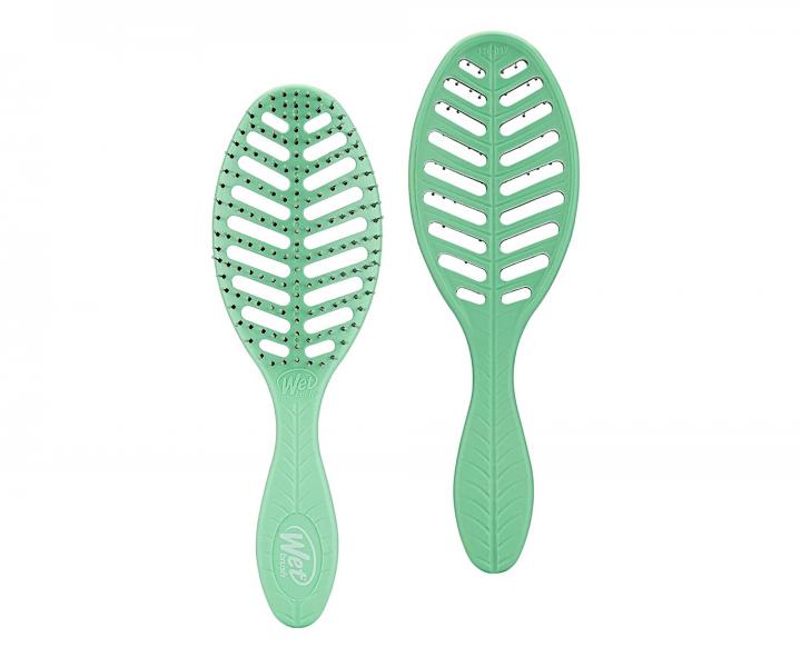 Kartáč na rozčesávání a foukání vlasů z organického materiálu Wet Brush Speed Dry Go Green - zelený