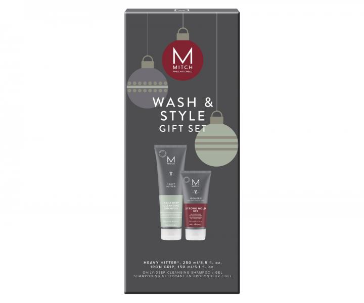 Pánská dárková sada pro péči a styling vlasů Paul Mitchell Mitch Wash & Style Gift Set