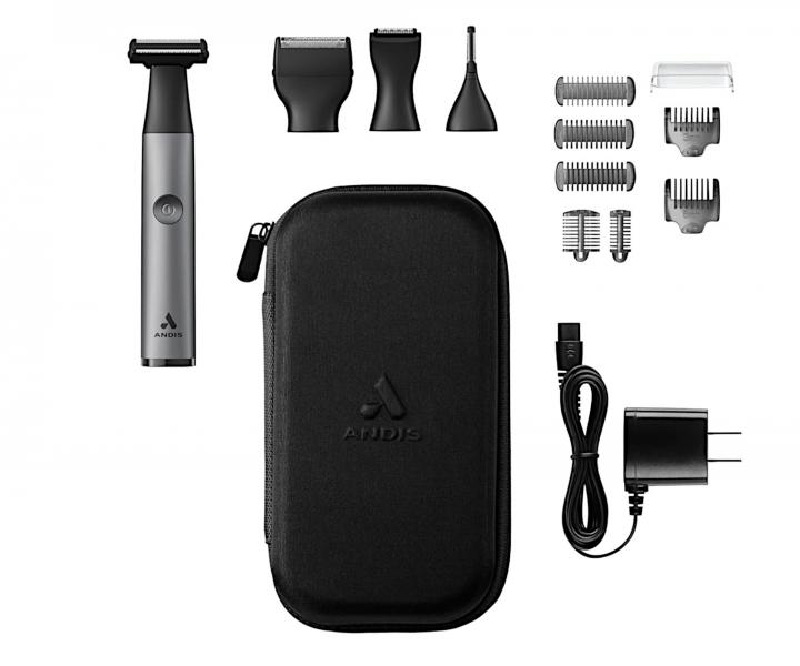 Multifunkční zastřihovač Andis inEdge Cordless Trimmer Kit 560584 - šedý