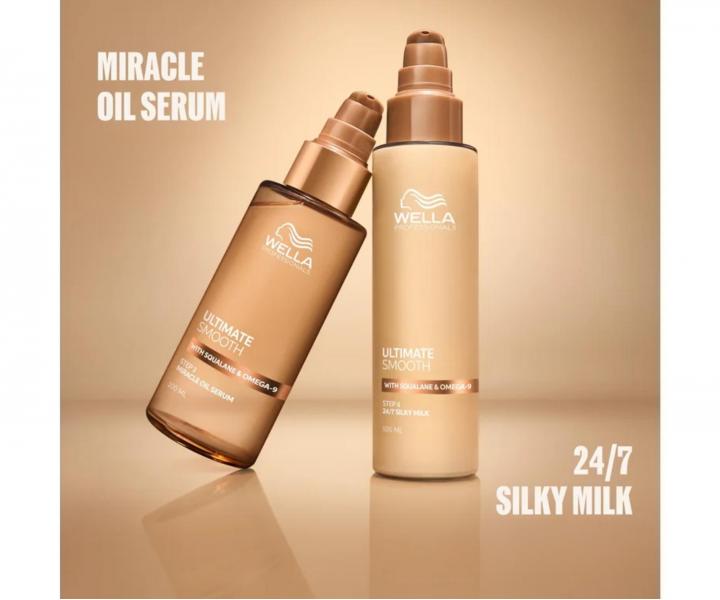 Bezoplachov� ml�ko s termoochranou pro jemn� vlasy Wella Professionals Ultimate Smooth 24/7 Silky Milk - 100 ml