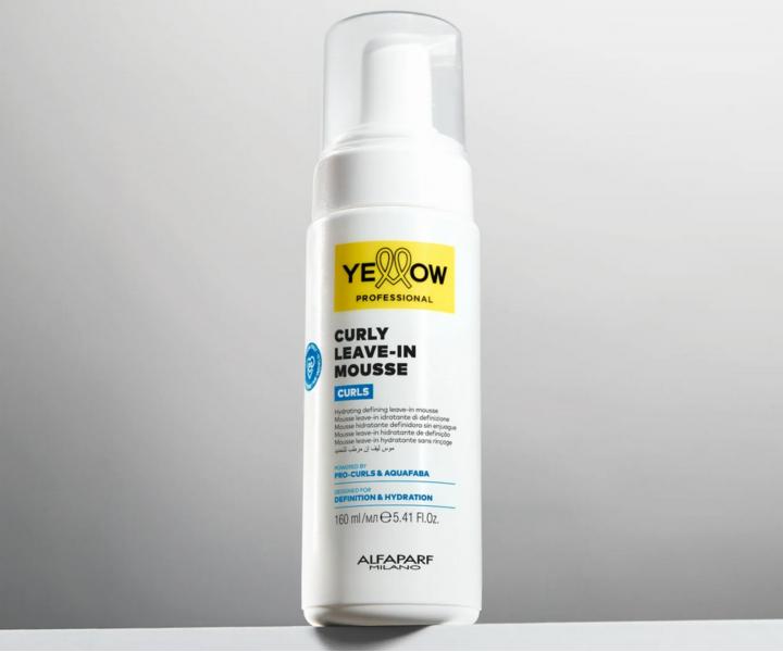 Bezoplachov� p�na pro vlnit� a kudrnat� vlasy Yellow Professional Curls Curly Leave-In Mousse - 160 ml