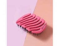 Kart�� na vlasy s kan��mi a nylonov�mi �t�tinami Sister Young Mila Pocket Hair Brush - tmav� r��ov�