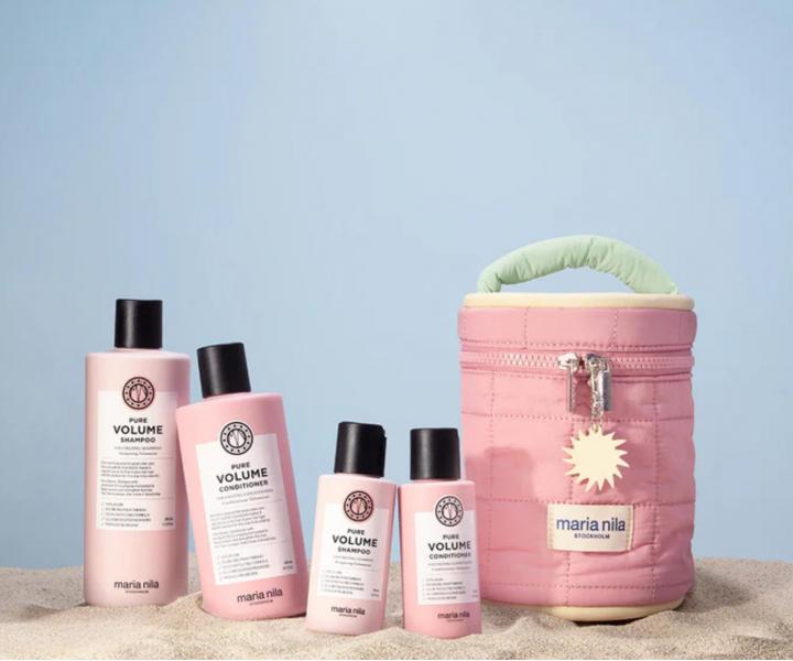 D�rkov� sada pro objem jemn�ch vlas� Maria Nila Pure Volume Beauty Bag + kosmetick� ta�ka zdarma