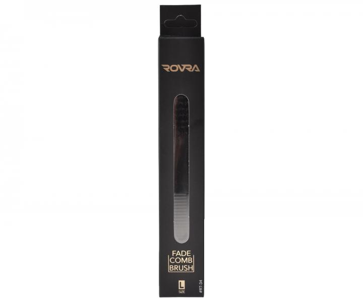 Fade kart�� na vlasy a vousy s h�ebenem Rovra Fade Comb Brush L - �ern�