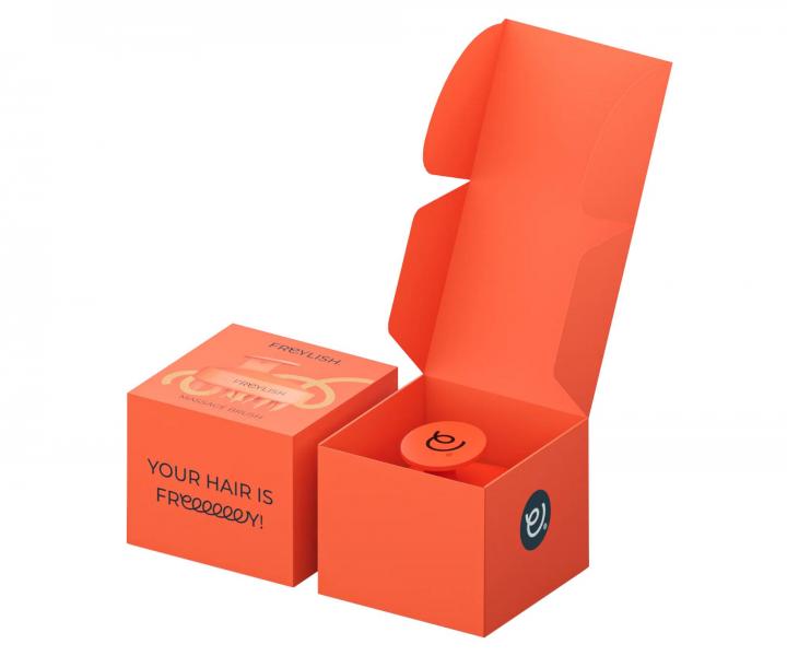 Masážní exfoliační kartáč na pokožku hlavy Freylish Massage Exfoliating Brush - oranžový