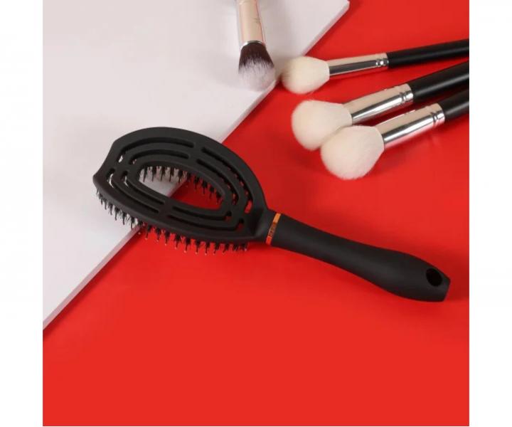 Kart�� na roz�es�v�n� a fouk�n� vlas� s kan��mi a nylonov�mi �t�tinami Sister Young Coco Hair Brush - �ern�