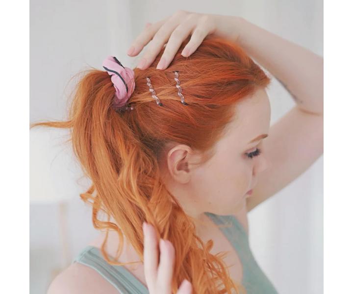 Ozdobná spirálová gumička Invisibobble Sprunchie Power Pink Mantra - růžová