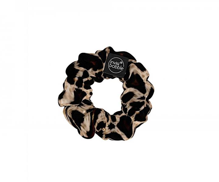 Ozdobná spirálová gumička Invisibobble Sprunchie Purrfection - leopardí vzor