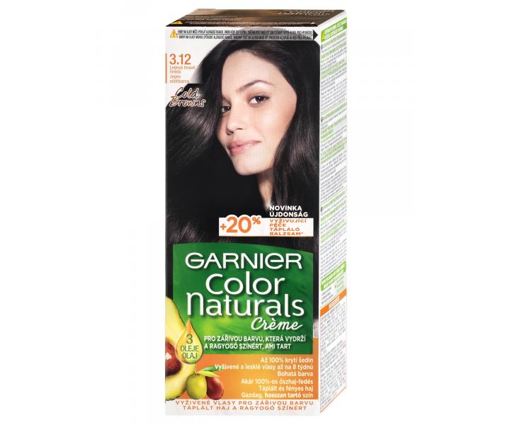 Permanentní barva Garnier Color Naturals 3.12 ledová tmavě hnědá