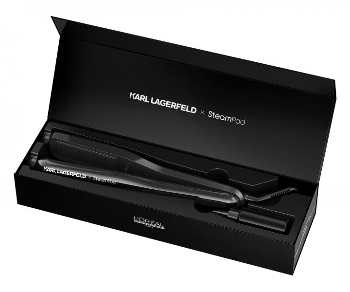 Parní žehlička na vlasy Loréal SteamPod x KARL LAGERFELD + elegantní pouzdro zdarma