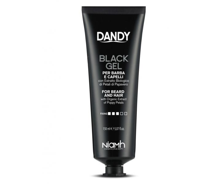 Černý gel na vlasy a vousy Dandy Black Gel - 150 ml