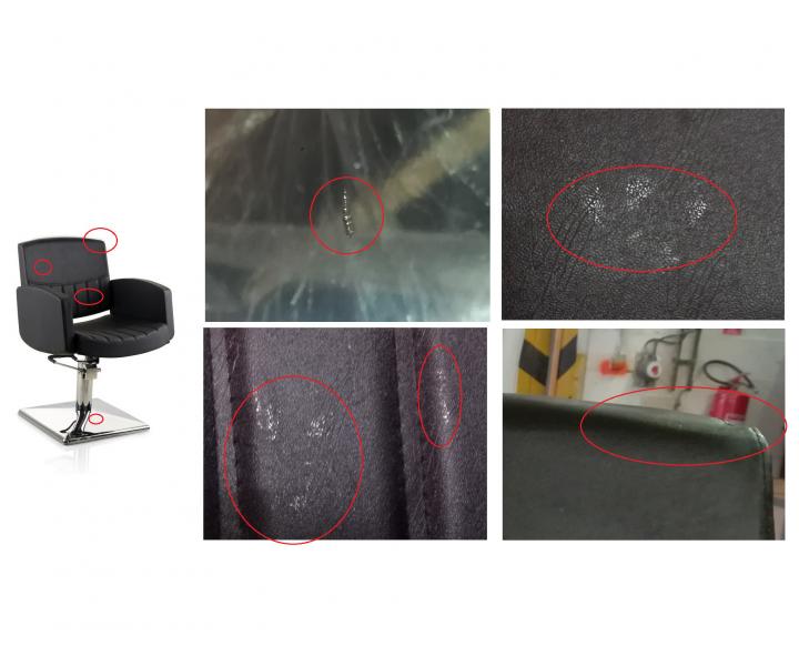 Kadeřnické křeslo Detail Fast - černé - II. jakost - vadná opěrka, odřený podstavec
