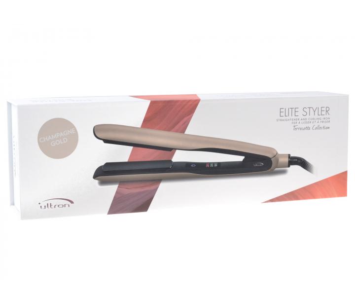 Žehlička na vlasy Ultron Elite Styler Terracotta Collection - šampaň