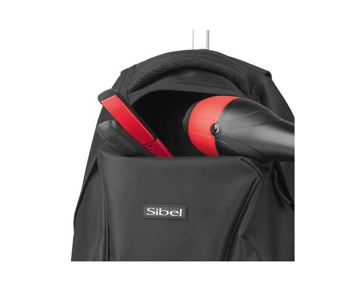 Cestovní batoh s teleskopickou rukojetí Sibel Backpack - černý - použité, odřená kolečka
