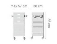 Kadeřnický pracovní vozík Ceriotti My, 4 zásuvky - růžovo/černý