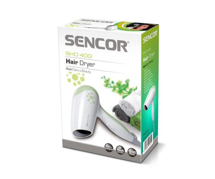 Fn na vlasy Sencor SHD 40G - 1200 W, blo-zelen