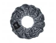 Ozdobná spirálová gumička Invisibobble Sprunchie Extra Care Soft As Silk - stříbrná