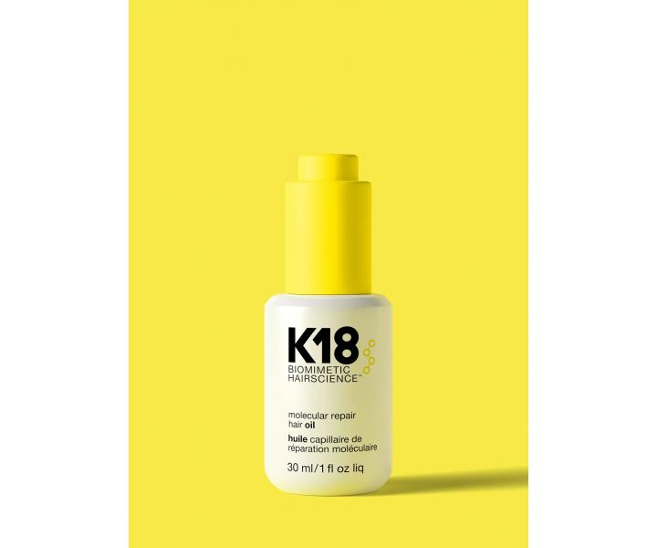 Suchý olej proti krepatění vlasů K18 - 30 ml + bezoplachová maska 5 ml zdarma