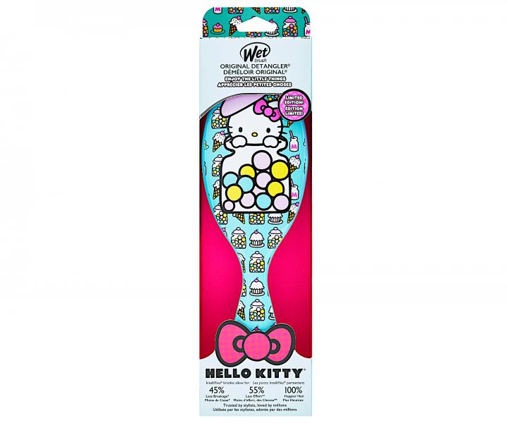 Kart na rozesvn vlas Wet Brush Original Detangler Hello Kitty - tyrkysov