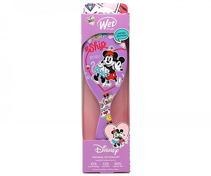Kart na rozesvn vlas Wet Brush Original Detangler Mickey - fialov