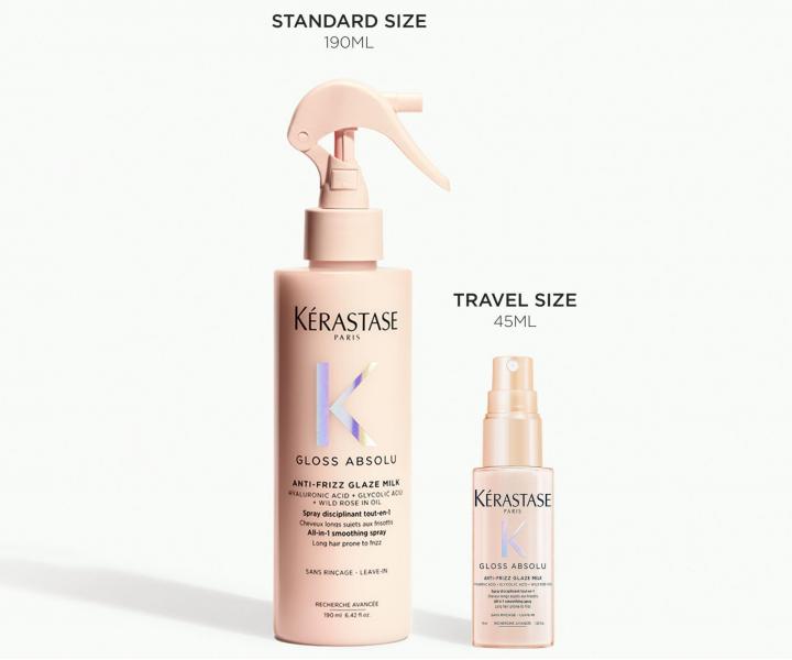 Uhlazuj�c� termoochrann� sprej pro vlasy se sklonem ke krepat�n� K�rastase Gloss Absolu Anti-Frizz Glaze Milk - 45 ml