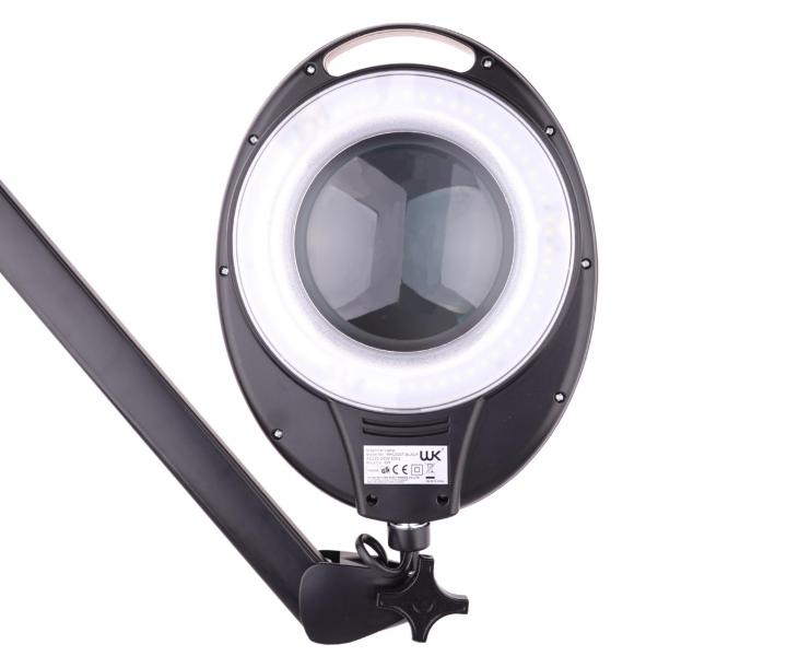 Zv�t�ovac� lupa s LED lampou na stojanu i s uchycen�m na st�l Weelko Mega+ Black - 5 dioptri�
