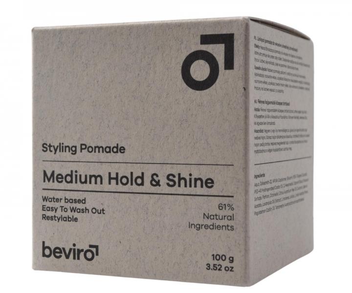 Stylingov� pasta pro lesk vlas� se st�edn� fixac� Beviro Styling Pomade Medium Hold & Shine - 100 g