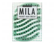 Kart�� na vlasy s kan��mi a nylonov�mi �t�tinami Sister Young Mila Pocket Hair Brush - sv�tle zelen�