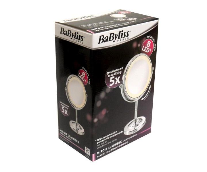 Kosmetické zrcátko s osvětlením  Babyliss - 5x zvětšovací