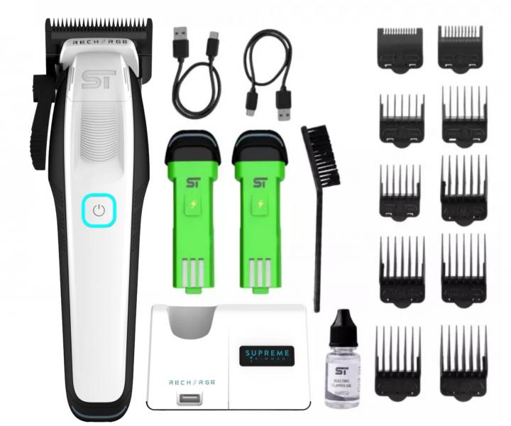 Profesion�ln� st�ihac� strojek s v�m�nn�mi bateriemi Supreme Trimmer Recharge STC779/W - b�l�
