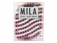 Kart�� na vlasy s kan��mi a nylonov�mi �t�tinami Sister Young Mila Pocket Hair Brush - sv�tle r��ov�
