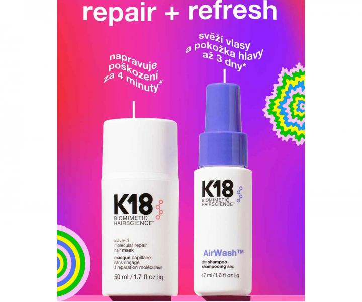 D�rkov� sada pro hydrataci a sv�est vlas� K18 Repair & Refresh Gift Set