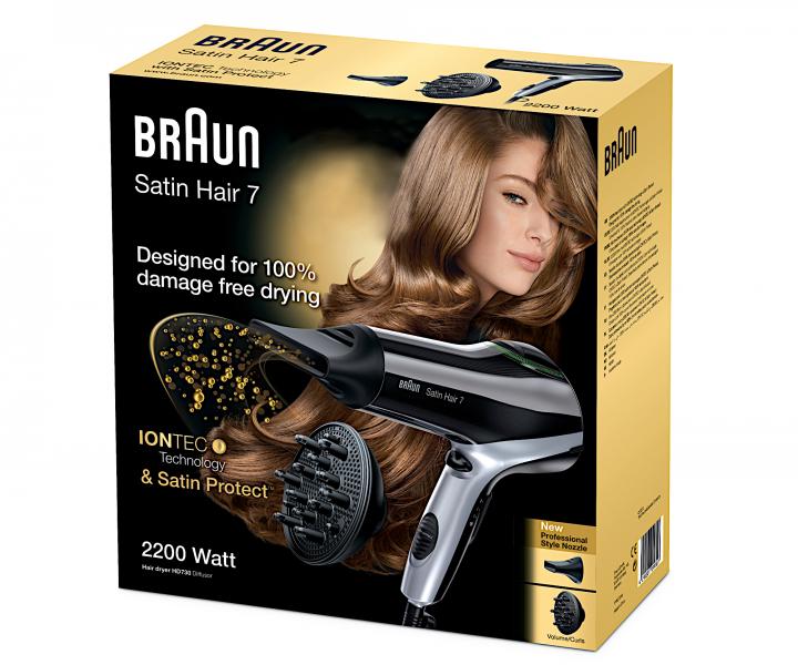 Fn na vlasy Braun Satin Hair 7 Iontec HD 730 - 2200 W, ern