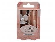 Sada ozdobných gumiček do vlasů Invisibobble Twistar Flower Pearl - 4 ks