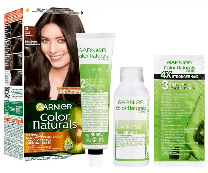 Permanentní barva Garnier Color Naturals 3 tmavě hnědá