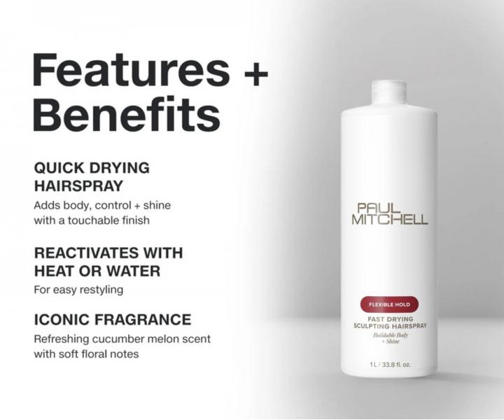 Rychleschnouc� lak na vlasy Paul Mitchell Flexible Hold Fast Drying Sculpting Hairspray - 1000 ml