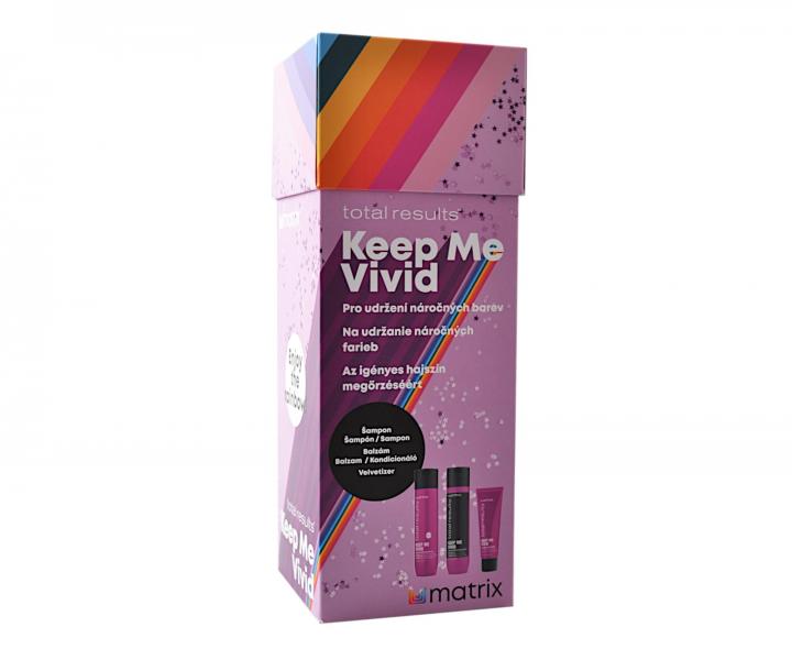 Dárková sada pro barvené vlasy Matrix Keep Me Vivid - šampon + péče + krém